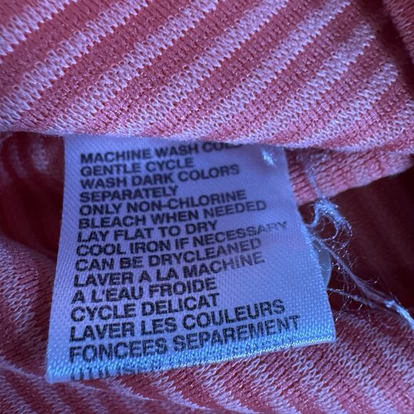 Tommy Bahama Polo Shirt‎ Mens X-Large Stripe Orange Modal Poly Short Sleeve - Picture 6 of 7